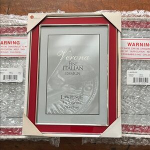 Lawrence Verona Red/Silver 5x7 Picture Frames - Prices is for all three frames!!